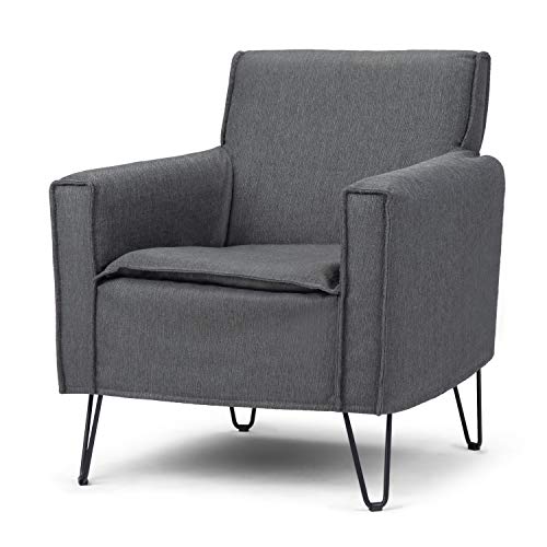 Simpli Home AXCCHR-24GR Warren Accent Chair with Hairpin Legs Armchairs, Slate Grey