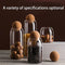 ZEGROA 1500ML/50Oz Clear Glass Bottles, Glass Food Storage Containers with Airtight Round Cork, Decorative Sealed Jar Organizer Holder with Wooden Lid for Candy, Cookie, Nut, Spice, Tea, Coffee Bean