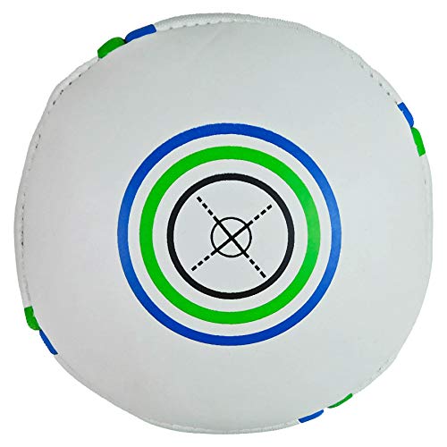 (Size 5, White/Blue/Green) - Rebounder Match Weight Training Rugby Ball - White/Green/Blue