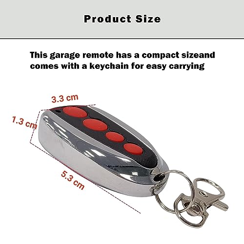 Garage Door Remote for Steel-Line ZT-07 Garage Remote Replacement SD800 Garage Door Opener Transmitter 433.92MHz 4-Channel Remote Control