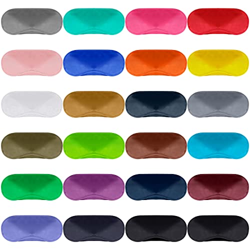 100 Pack Eye Mask Disposable Blindfolds for Games with Nose Pad Soft Eye Cover Party Pack Sleep Eye Masks Eye Shade Mask Women Men Kids (Multi Color)