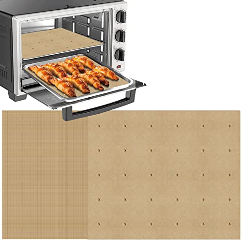 【11” x 9”-200 PCS】Indulward Unbleached Air Fryer Parchment Paper, 200 PCS Perforated Square Air Fryer Liners compatible with Cuisinart, Breville, Black and Decker Air Fryer,11 x 9 inch.