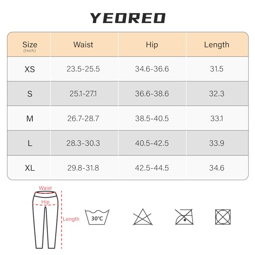 YEOREO Liz Scrunch Workout Leggings for Women High Waisted Butt Lifting V Back Waist Seamless Gym Yoga Leggings, 1 Black, Small