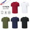 ZENGVEE 5 Pack Men's Workout Running Shirts Athletic Gym Tops Quick-Dry Moisture Wicking Breathable Sport Tee Crew Neck Short Sleeve T-Shirts for Outdoor Sportswear(510-Black White Green Navy Red-L)