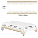 FYY 4 Pack Disposable Plastic Tablecloths, 54" X 108" Plastic Tablecloths for Indoor or Outdoor Tables Parties Christmas Picnic Birthdays and Weddings