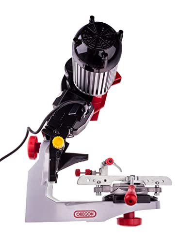 Oregon Professional Chainsaw Sharpening Device, Compact 230-Volt Bench Grinder, Universal Chain Saw Sharpener, Electric, for All Chainsaw Chains (520-230)