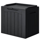 JUMMICO 31 Gallon Resin Deck Box Waterproof Indoor Outdoor Storage Boxes for Patio Furniture Cushions, Toys and Garden Tools
