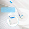 Toilet Brush with 1 Bag Disposable Cleaning Pads, Long Handle Wall Toilet Bowl Clean System Replacement Wand Scrubber Starter Kit Replaceable Versatile Cleaner Bathroom Concentrated Detergent