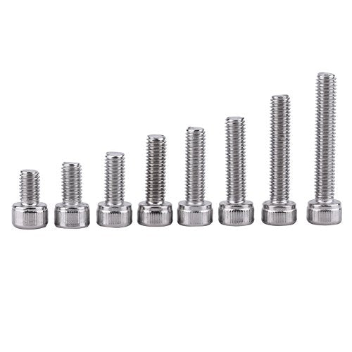 Bolts, 160pcs Stainless Steel SS304 Hex Socket M5 Screws Bolts and Nuts Assortment hex Screw Nuts Fastener(Cap Head)