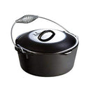 Lodge L8DO3 Cast Iron Dutch Oven, Pre-Seasoned, 5-Quart, Black