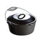 Lodge L8DO3 Cast Iron Dutch Oven, Pre-Seasoned, 5-Quart, Black