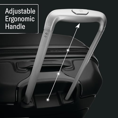 Samsonite Freeform Hardside Expandable with Double Spinner Wheels, Checked-Medium 24-Inch, Black, Black, Checked-Medium 24-Inch, Freeform Hardside Expandable with Double Spinner Wheels
