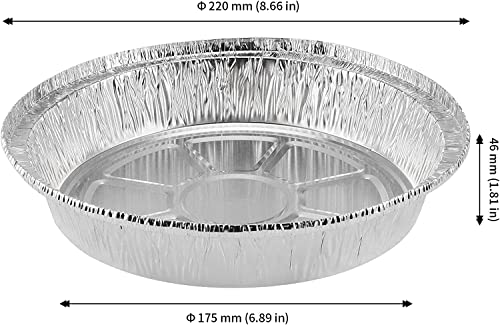 Aluminum Foil Plates Round Tin Foil Pie Pans,Aluminum Foil Pie Pans,Disposable Aluminum Foil Pie Tins,Mini Pie Tins Disposable Foil Pie Tin Pie Tins Mini Pie Pan,20Pcs Aluminum Pie Pans,Foil Tart Pan