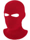 Geyoga Winter Balaclava Knitted Balaclava Face Mask Warm 2 Hole Ski Mask Full Face Cover for Outdoor Sports, Red, One size