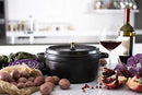 STAUB Cast Iron Dutch Oven 4-qt Round Cocotte, Made in France, Serves 3-4, Matte Black