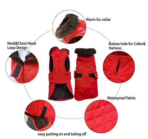 Dog Keep Warm Fleece Jacket,Windproof Snowsuit for Outdoor.Keep Warm Small &Medium &Large Dogs (Small)