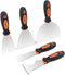 HORUSDY 5-Piece Putty Knife Set, Stainless Steel Scrapers, Heavy Duty Non-Slip Handle 1.5", 3", 4", 6"and 3" 6 in 1 Painters Tool. Perfect for Taping, Scraping Paint, Drywall Spackle