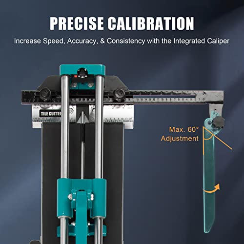 CO-Z Manual Tile Cutter 48 Inch Cutting Length Professional Porcelain Ceramic Floor Tile Cutter Machine Adjustable Laser Guide for Precision Cutting (48 inch)