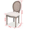 vidaXL 4X Dining Chairs Linen and Rattan Kitchen Living Room Furniture Seats