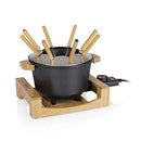 Princess 01.173025.02.001 Fondue Set Pure Black, Bamboo, 800 W, 1.5 liters, Bamboo & Black