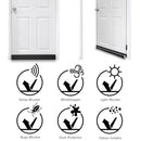 BKSAI Under Door Draft Stopper Window Excluder Seal Insulation for 2" Bottom of Door Sliding Glass Front Door Patio Draft Blocker