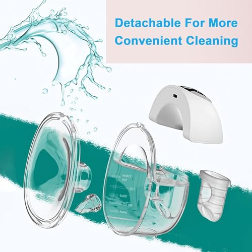 AUTENS 2 packs S32 Wearable Breast Pumps Portable Hands Free Electric Breastfeeding Pump, Silent & Painless, 4 Modes & 9 Levels, 24mm Flange, LCD Display and Memory Function Rechargeable Pump