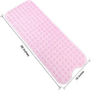 Bathtub and Shower Mats, Extra Long Non-Slip Bath Mat with 200 Big Suction Cups,Eco Friendly Bath Tub Mat for Kids 40 X 16 Inch,Machine Washable Bath Tub Mat for Bathroom (Pink)