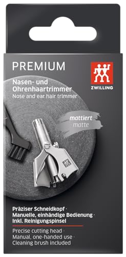 ZWILLING Nose Hair and Ear Hair Trimmer Rotary Cutter Stainless Steel Frosted 50mm