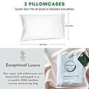 ZENLUSSO Bamboo Pillow Cases Queen/Standard - 100% Organic Pure Bamboo, Luxuriously Soft, Cooling 2 Piece Pillowcase Set, Envelope Closure (Navy Blue, Standard)