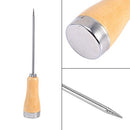 Ice Pick Crusher, Ice Pick Awl, Easy to Carry Secure Hold Stainless Steel Reduce Slips Wooden Handle for Picnics Bars Camping Kitchens