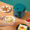 1.2L Mini Rice Cooker Travel Small Non-stick Pot For Cooking Soup Rice Stews with 12Pcs Non-Stick Silicone Kitchen Utensil (Green)