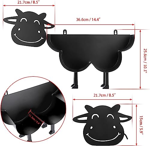 Cow Decorative Toilet Paper Holder Toilet Paper Holder Funny Bathroom Art Toilet Paper Stand Toilet Tissue Paper Storage Free-Standing Bathroom Tissue Storage Toilet Roll Holder