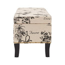 Linon Stephanie Ottoman, Botanical Linen