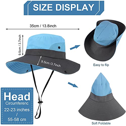 Women's Wide-Brim Ponytail Sun Hat – UV Protective Summer Beach Visor with Ventilated Mesh Design, Adjustable Anti-UV Floppy Cap Orange