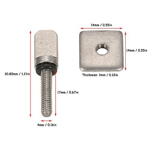 Lixada Thumb screw set Surfboard Longboard Sliding Fin Screw & Fin Plate Replacement Kit for Stand Up Paddle Body Board (3pcs)