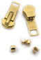 Zipper Repair Kit - #10 Heavy Duty YKK Brass Jacket Zipper Sliders with Top Stops Included - Choose Your Quantity - Made in The United States (2)