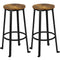 Yaheetech 29.5 inch Bar Stools Set of 2 Bar Height Stools Industrial Tall Bar Chair Round Backless Counter Stools with Metal Legs for Dining Room/Living Room/Kitchen Counter Rustic Brown