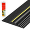 10Ft Universal Garage Door Bottom Threshold Seal Strip with 10oz Building Sealant, Weatherproof Rubber DIY Weather Stripping Replacement - Black