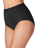 Bali Women`s Set of 6 Full-Cut-Fit Stretch Cotton Brief - Best-Seller! 9, Black