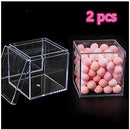 2 Pack Clear Acrylic Plastic Square Cube Small Acrylic Box with Lid Storage Mini Acrylic Boxes Square Display Box Organizer Containers for Candy Jewelry Display(10x10x10 cm)