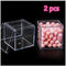 2 Pack Clear Acrylic Plastic Square Cube Small Acrylic Box with Lid Storage Mini Acrylic Boxes Square Display Box Organizer Containers for Candy Jewelry Display(10x10x10 cm)