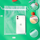 100pcs 20 * 30cm Fruit Protection Bags, Reusable Mesh Drawstring Protectors Bag for Fruits Vegetables, Garden Orchard Netting Protector (100, White-20 * 30CM)