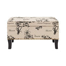 Linon Stephanie Ottoman, Botanical Linen