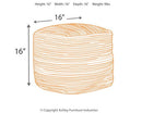 Ashley Furniture Signature Design - Absalom Pouf - Comfortable Ottoman & Footrest - Natural