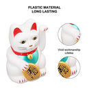 4 Inch Arm Waving Fortune Cat Battery Powered, Hand Waving Welcoming Cat Chinese Lucky Cat Decor for Home Desk Ornament Gift Giving