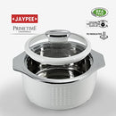 Jaypee Insulated Casserole Dishes | Serving Dishes With Glass Lid | Stainless Steel Inner | Keep Food Warm | Thermal Food Container | Hot Pot | Set of 3-1L, 1.5L, 2L -By Nyra (White)