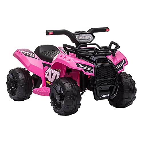 MAZAM Kids Ride On Car Kid Ride-On Toys - 4 Wheeler Electric Quad Kids ATV with Music/Horn/LED Lights/USB, Toy for Kids from 3 Years Old, Pink