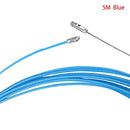 5M Fish Tape Wire Puller, Electrical Wire Threader Cable Lead Puller Pulling for Wiring Installation of Telecommunications Floor Ducts (Blue)