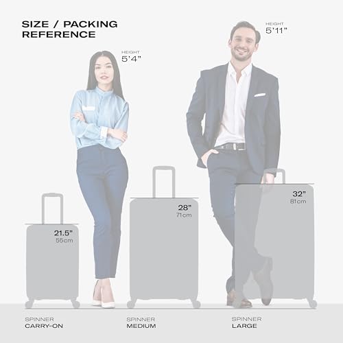 Samsonite Unisex-Adult Centric 2 Hardside Expandable Luggage with Spinners, Emerald Green, 3-Piece Set (20/24/28), Centric 2 Hardside Expandable Luggage with Spinners
