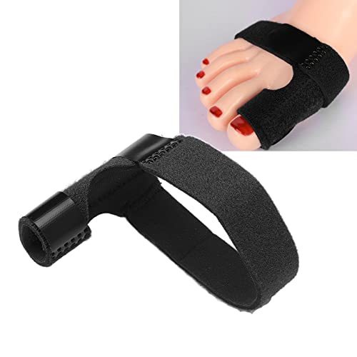Toe Brace, Adhesive Toe Fracture Fixator Reusable Hammertoe Separators Straightener Hallux Valgus Correction Splints Protectors Support Wraps for Broken Toes Stress Fracture Men Women(Black)